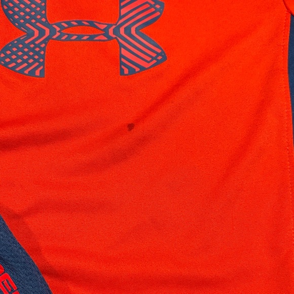 Under Armour Kids Set - orange and Navy shorts and shirt-summer sports 18 months - Picture 3 of 3